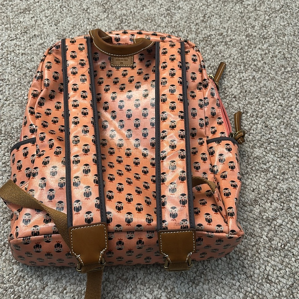 Fossil peach owl print backpack - Picture 3 of 6